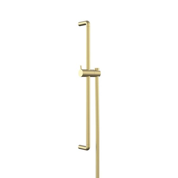 Vado Safari Satin Brass Levered Slide Rail and Hose