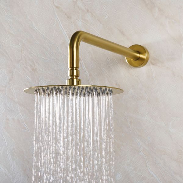 Bristan Saffron Brushed Brass 2 Outlet Shower Pack with Overhead Shower and Handset #5