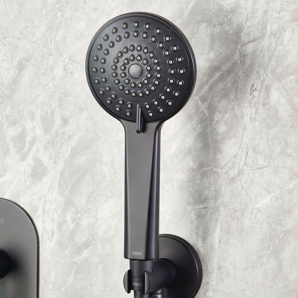 Bristan Saffron Matt Black 2 Outlet Shower Pack with Overhead Shower and Handset #6