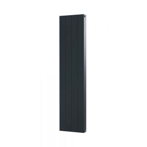 Riviera Smooth Aluminium Flat Tube 1600 x 372 Anthracite Designer Radiator