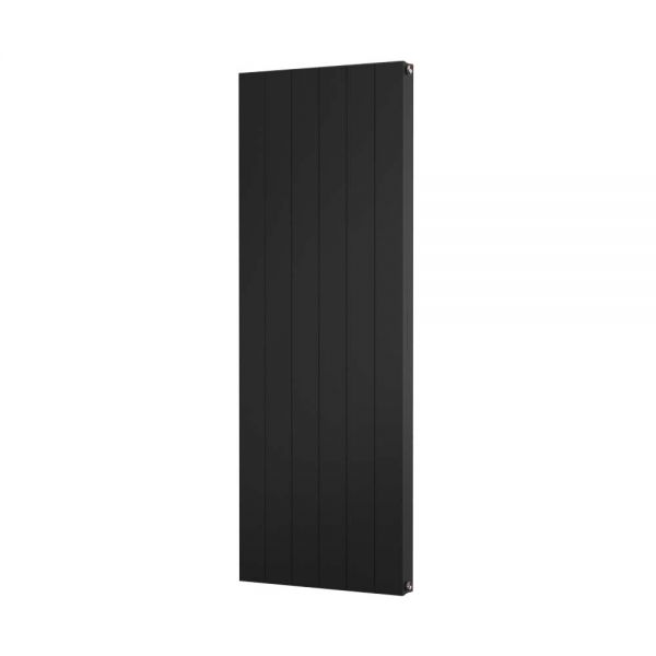 Riviera Smooth Aluminium Flat Tube 1600 x 560 Black Designer Radiator