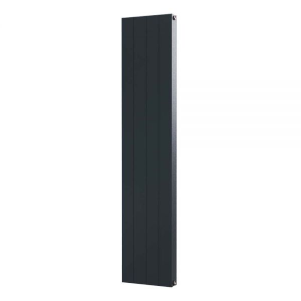 Riviera Smooth Aluminium Flat Tube 1800 x 372 Anthracite Designer Radiator