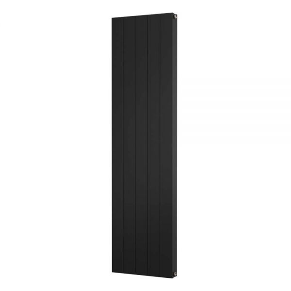 Riviera Smooth Aluminium Flat Tube 1800 x 466 Black Designer Radiator