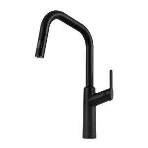 Clearwater Santor Single Lever Matt Black Pull Out Monobloc Kitchen Sink Mixer Tap
