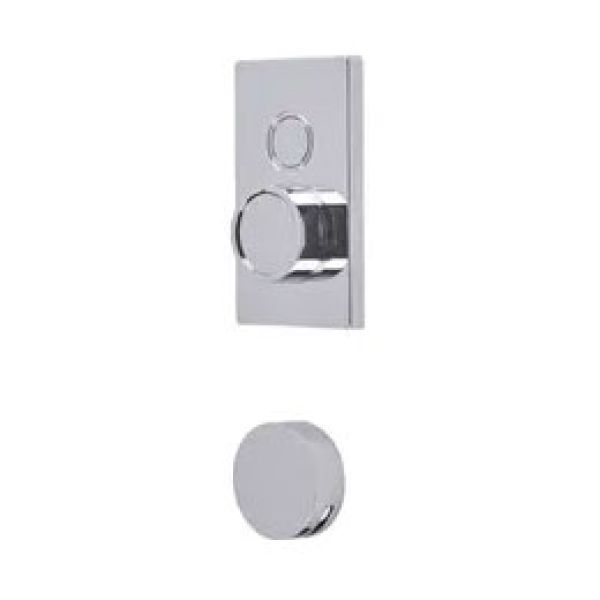 Tavistock Axiom Chrome Overflow Bath Filler with One Outlet Push Button Valve