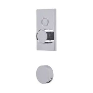 Tavistock Axiom Chrome Overflow Bath Filler with One Outlet Push Button Valve