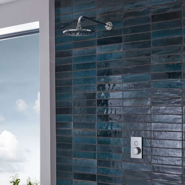 Tavistock Axiom Chrome Concealed Thermostatic Single Outlet Shower Kit with Overhead shower #2