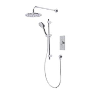 Tavistock Axiom Chrome Concealed Thermostatic Two Outlet Slide Rail Shower Kit