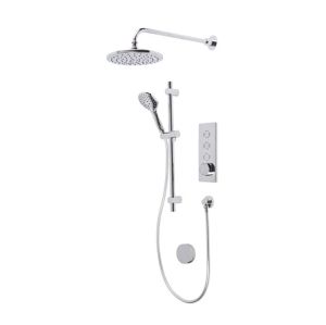 Tavistock Axiom Chrome Concealed Thermostatic Three Outlet Slider Rail Shower Kit and Bath Filler