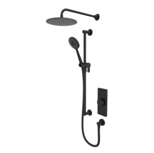 Tavistock Axiom Black Concealed Thermostatic Two Outlet Slide Rail Shower Kit