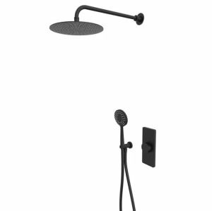 Tavistock Axiom Black Concealed Thermostatic Two Outlet Shower Kit