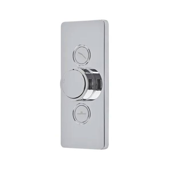 Tavistock Axiom Chrome Two Outlet Push Button Shower Valve