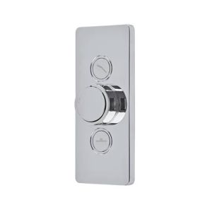 Tavistock Axiom Chrome Two Outlet Push Button Shower Valve