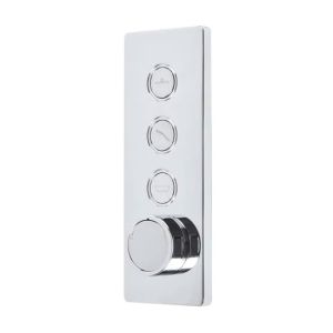 Tavistock Axiom Chrome Triple Outlet Push Button Shower Valve