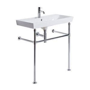 Roper Rhodes Scheme 800 Rectangular One Tap Hole Basin and Chrome Washstand