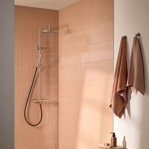 Tavistock Cohort Stainless Steel Exposed Thermostatic Two Outlet Slide Rail Shower Kit #2