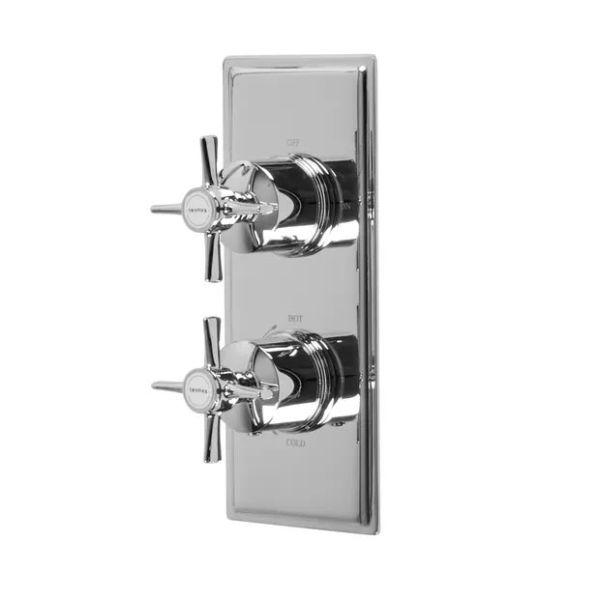 Tavistock Cheltenham Chrome Traditional Two Outlet Shower Valve