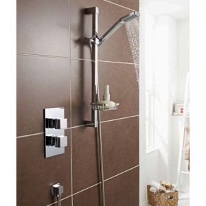 Kartell Pure Thermostatic Concealed Shower with Adjustable Slide Rail Kit Chrome SHO026PR SHO070CU SHO091OE
