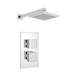 Kartell Pure Thermostatic Concealed Shower with Fixed Overhead Drencher SHO026PR SHO073CU