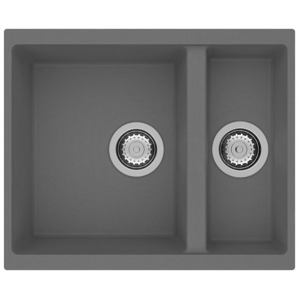 Clearwater Siena 1.5 One and a Half Bowl Undermount Concrete Granite Kitchen Sink 555 x 460