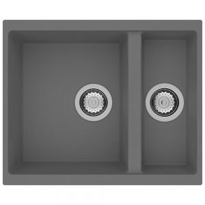 Clearwater Siena 1.5 One and a Half Bowl Undermount Concrete Granite Kitchen Sink 555 x 460