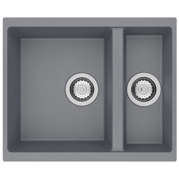Clearwater Siena 1.5 One and a Half Bowl Undermount Croma Granite Kitchen Sink 555 x 460