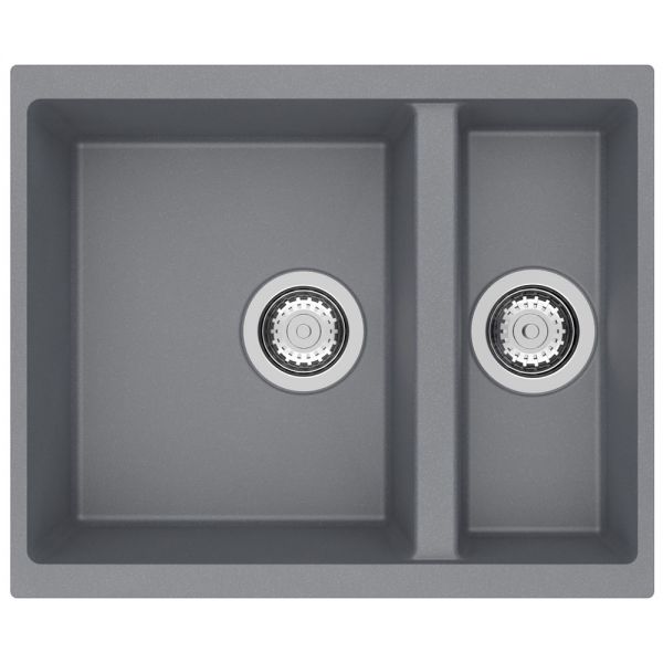 Clearwater Siena 1.5 One and a Half Bowl Undermount Croma Granite Kitchen Sink 555 x 460