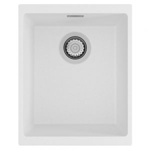 Clearwater Siena 1 One Bowl Undermount Polar Granite Kitchen Sink 370 x 460