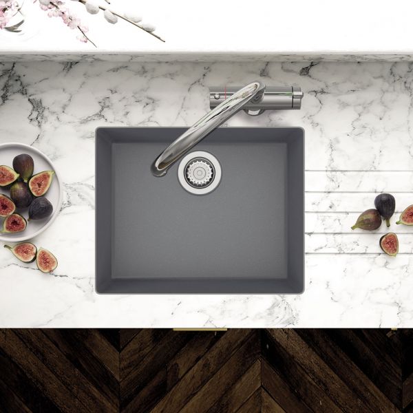 Clearwater Siena 1 One Bowl Undermount Croma Granite Kitchen Sink 530 x 460 #3