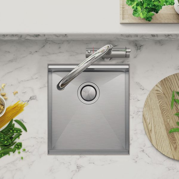 Clearwater Stark Smart 1 One Bowl Undermount Stainless Steel Kitchen Sink 440 x 490 #3