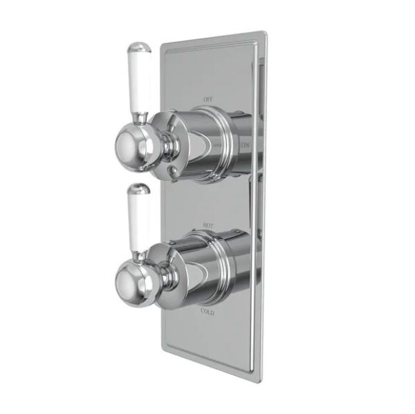 Tavistock Lansdown Chrome Traditional Two Outlet Shower Valve