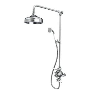 Tavistock Lansdown Chrome Traditional Exposed Two Outlet Slide Rail Shower Kit