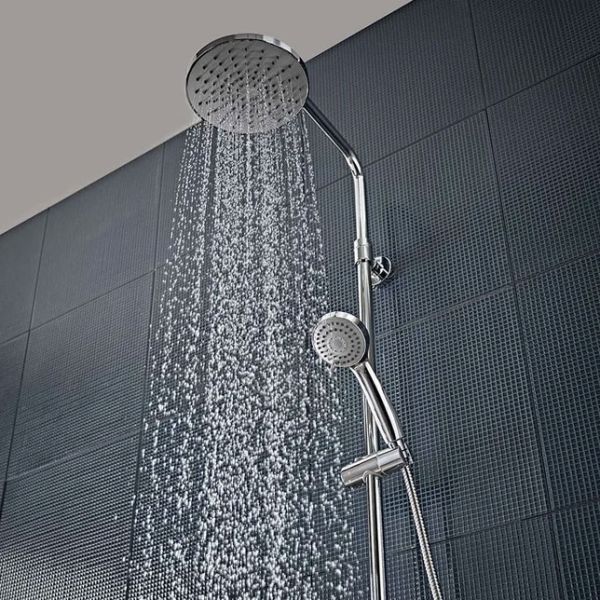 Tavistock Merit Chrome Exposed Thermostatic Two Outlet Riser Rail Shower Kit #2