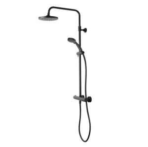 Tavistock Merit Black Exposed Thermostatic Two Outlet Slide Rail Shower Kit