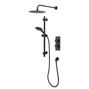 Tavistock Merit Black Concealed Thermostatic Two Outlet Shower Kit