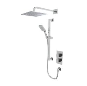 Tavistock Index Chrome Concealed Thermostatic Two Outlet Slide Rail Shower Kit