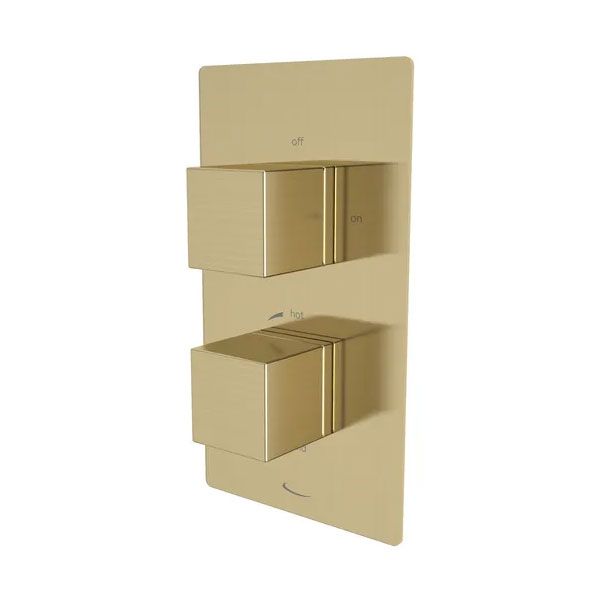 Tavistock Index Brushed Brass Two Outlet Shower Valve