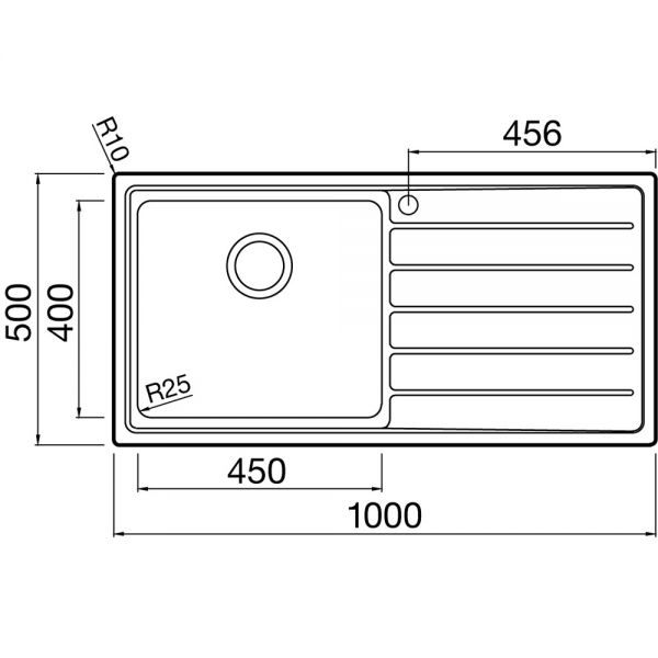 Clearwater Solar Large 1 Bowl Inset Stainless Steel Kitchen Sink with Right Hand Drainer 1000 x 500 #2