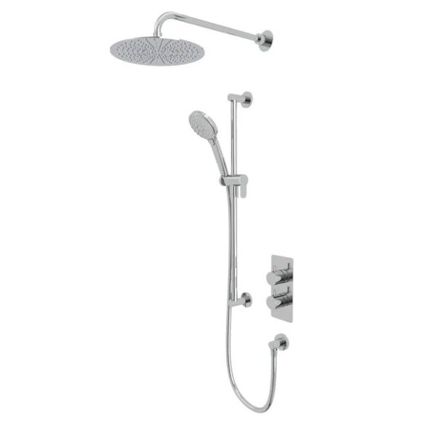 Tavistock Quantum Chrome Concealed Thermostatic Two Outlet Shower Kit