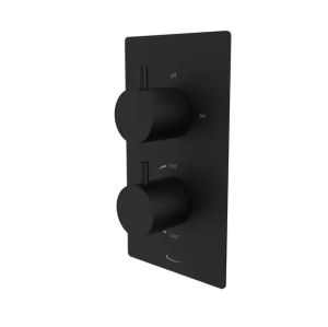 Tavistock Quantum Black Two Outlet Shower Valve