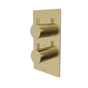 Tavistock Quantum Brushed Brass Two Outlet Shower Valve