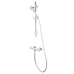 Tavistock Quantum Chrome Exposed Thermostatic Single Outlet Shower Kit