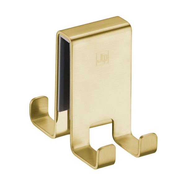 JTP Brushed Brass Squeegee And Double Sided Hook #2