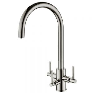 Clearwater Stella Tri Spar C Brushed Nickel Filtered Water Kitchen Sink Mixer Tap