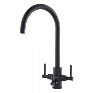 Clearwater Stella Tri Spar C Matt Black Filtered Water Kitchen Sink Mixer Tap