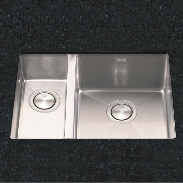 Clearwater Stereo 1.5 One and a Half Bowl Undermount Stainless Steel Kitchen Sink 580 x 430