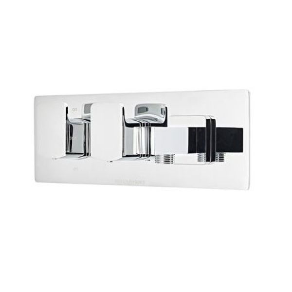 Roper Rhodes Scape Chrome Two Outlet Thermostatic Shower Valve with Wall Outlet and Handset Holder