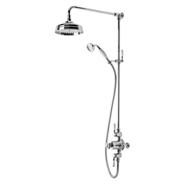 Tavistock Varsity Chrome Traditional Exposed Two Outlet Slide Rail Shower Kit