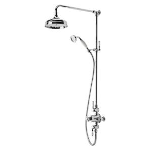 Tavistock Varsity Chrome Traditional Exposed Two Outlet Slide Rail Shower Kit