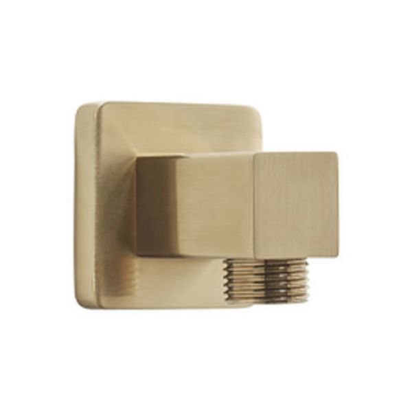 Roper Rhodes Square Brushed Brass Shower Wall Outlet Elbow